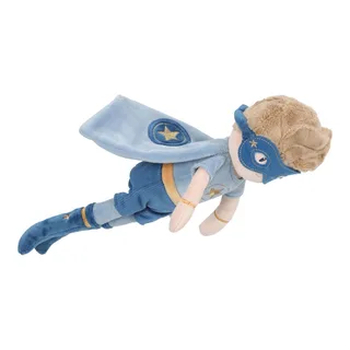 Superhero Knuffelpop Jim - 35 cm van Little Dutch in Blauw – productfoto 2 van 4