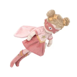Superhero Knuffelpop Rosa - 35 cm fra Little Dutch i Lyserød – produktbillede 2 af 4